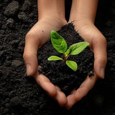 Plant in hands